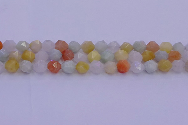 CMQ414 15.5 inches 12mm faceted nuggets mixed jade beads