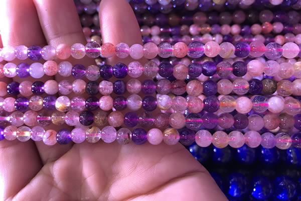 CMQ432 15.5 inches 6mm round mixed quartz beads wholesale