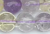 CMQ582 15 inches 12mm round mixed quartz beads