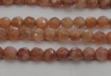 CMS1010 15.5 inches 4mm faceted round AA grade moonstone beads