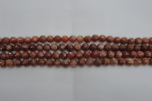 CMS1011 15.5 inches 6mm faceted round AA grade moonstone beads