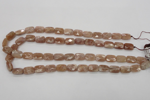 CMS103 15.5 inches 10*14mm faceted rectangle moonstone gemstone beads