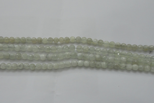 CMS1055 15.5 inches 6mm faceted round grey moonstone beads wholesale