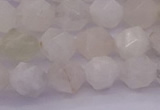 CMS1155 15.5 inches 10mm faceted nuggets white moonstone beads