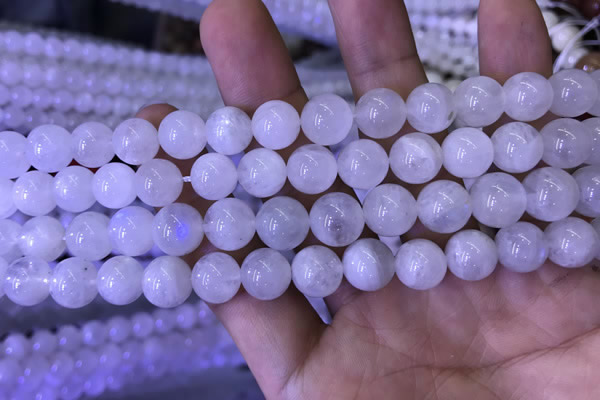 CMS1403 15.5 inches 10mm round white moonstone beads wholesale