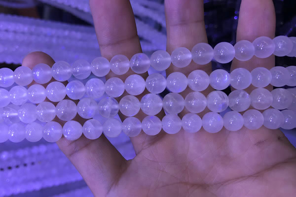CMS1410 15.5 inches 8mm round white moonstone gemstone beads