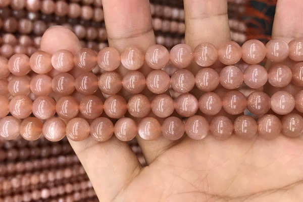 CMS1476 15.5 inches 8mm round moonstone beads wholesale