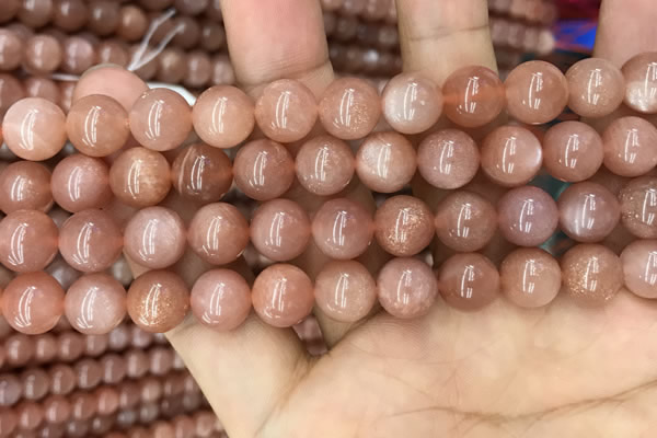 CMS1477 15.5 inches 10mm round moonstone beads wholesale