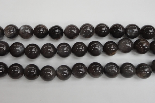 CMS148 15.5 inches 14mm round natural grey moonstone beads