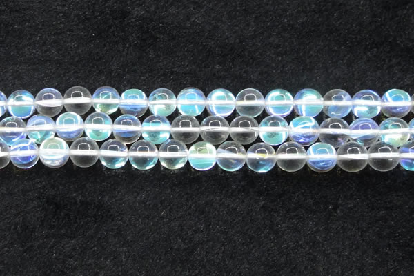 CMS1504 15.5 inches 12mm round synthetic moonstone beads wholesale