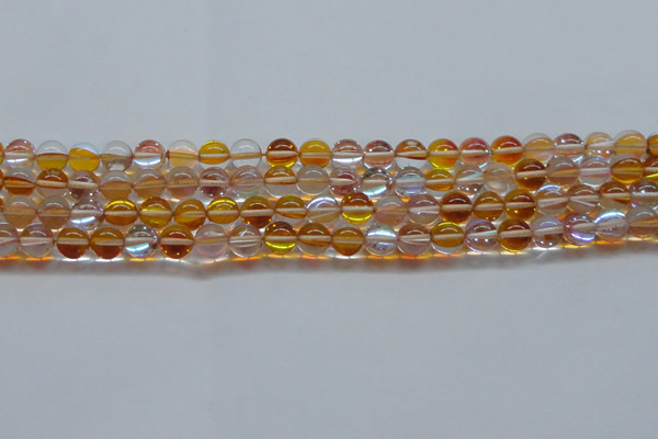 CMS1532 15.5 inches 8mm round synthetic moonstone beads wholesale
