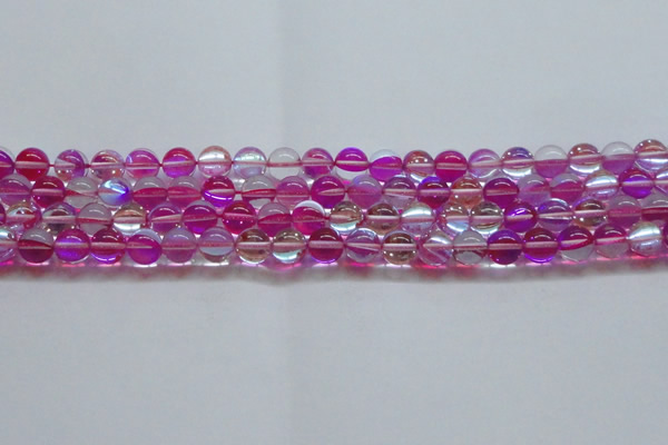 CMS1542 15.5 inches 8mm round synthetic moonstone beads wholesale