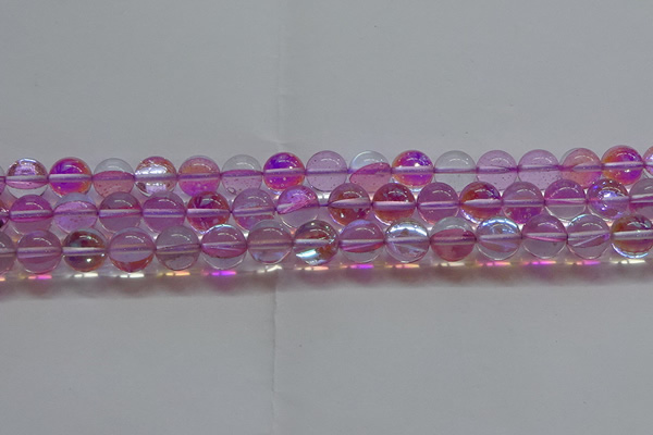 CMS1593 15.5 inches 10mm round synthetic moonstone beads wholesale