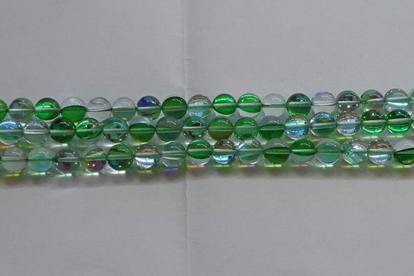 CMS1602 15.5 inches 8mm round synthetic moonstone beads wholesale
