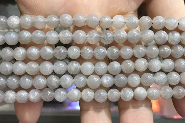 CMS1651 15.5 inches 6mm round grey moonstone beads wholesale