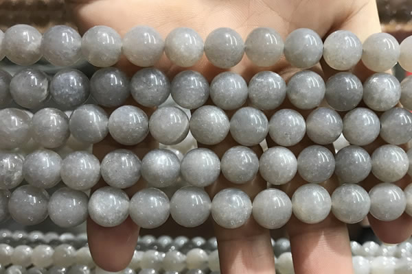CMS1653 15.5 inches 10mm round grey moonstone beads wholesale