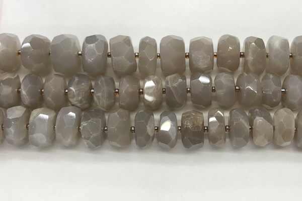 CMS1662 15.5 inches 6*13mm - 8*14mm faceted tyre moonstone beads