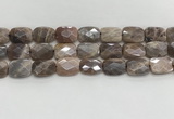 CMS1785 15.5 inches 13*18mm faceted rectangle AB-color moonstone beads