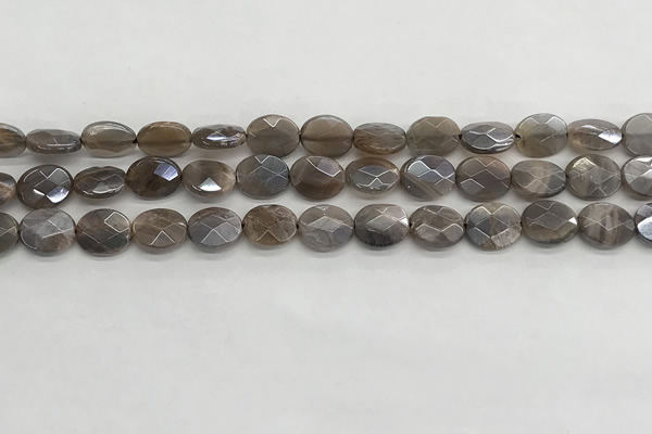 CMS1797 15.5 inches 8*10mm faceted oval AB-color moonstone beads
