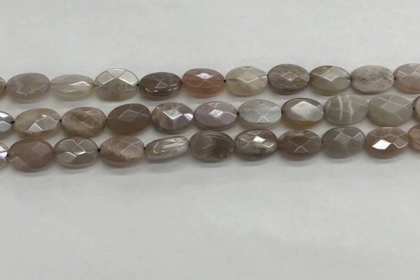 CMS1799 15.5 inches 10*14mm faceted oval AB-color moonstone beads