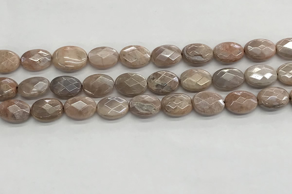 CMS1800 15.5 inches 12*16mm faceted oval AB-color moonstone beads