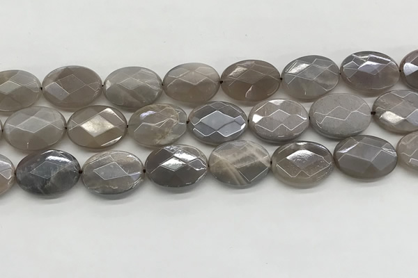 CMS1815 15.5 inches 15*20mm faceted oval AB-color moonstone beads