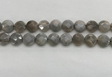 CMS1819 15.5 inches 14mm faceted coin AB-color moonstone beads