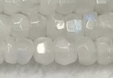 CMS1910 15.5 inches 4.5*6mm faceted rondelle white moonstone beads