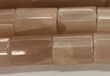 CMS1950 15.5 inches 10*14mm faceted tube moonstone beads