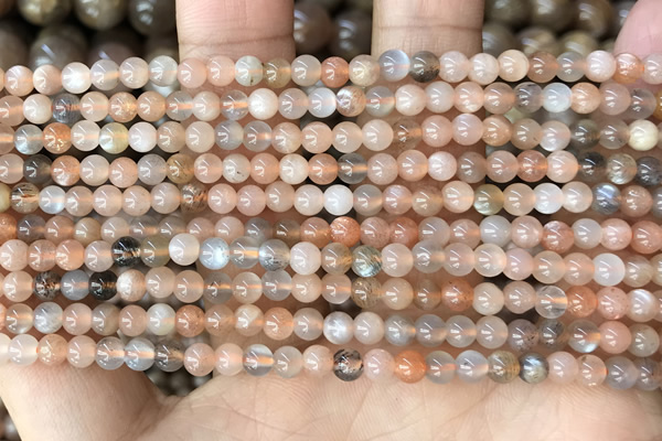 CMS2053 15.5 inches 4mm round moonstone gemstone beads