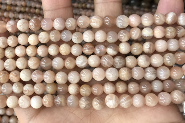 CMS2054 15.5 inches 6mm round moonstone gemstone beads