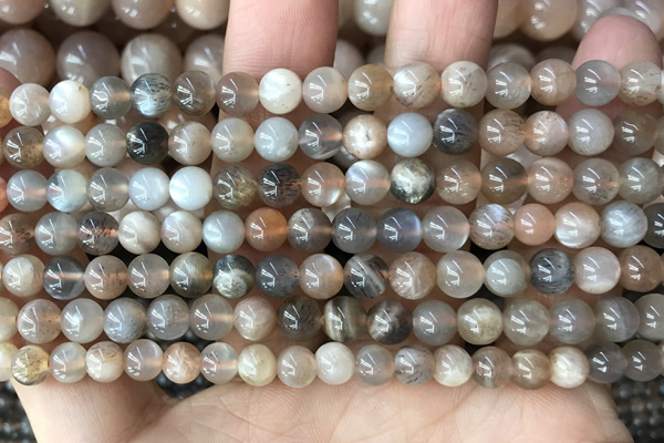 CMS2059 15.5 inches 6mm round moonstone gemstone beads