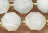 CMS2067 15 inches 9*10mm faceted white moonstone beads wholesale