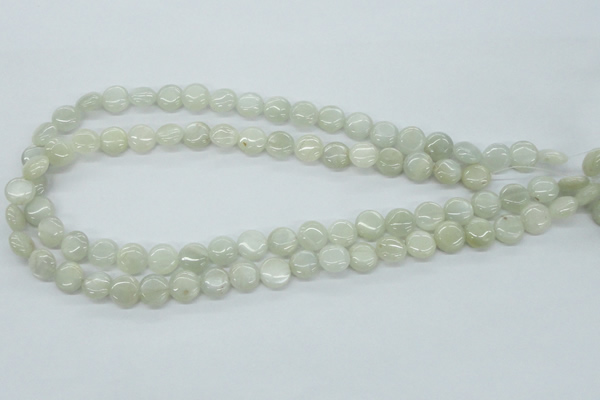 CMS209 15.5 inches 10mm flat round moonstone gemstone beads wholesale
