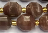 CMS2093 15 inches 9mm - 10mm faceted moonstone gemstone beads
