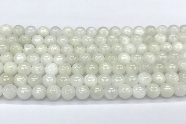 CMS2095 15 inches 6mm round white moonstone beads