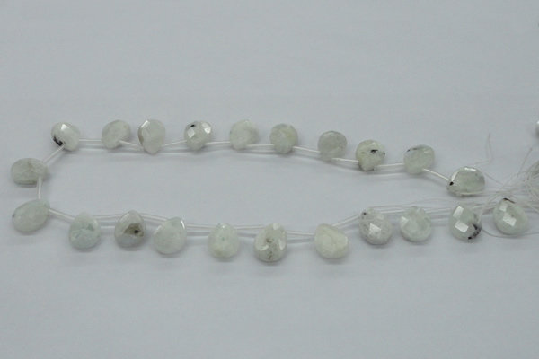 CMS215 15.5 inches 12*16mm faceted teardrop moonstone beads wholesale