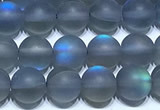 CMS2200 15 inches 6mm, 8mm, 10mm & 12mm round matte synthetic moonstone beads