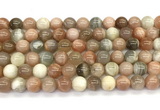 CMS2267 15 inches 8mm round rainbow moonstone beads wholesale