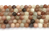 CMS2274 15 inches 8mm round rainbow moonstone gemstone beads