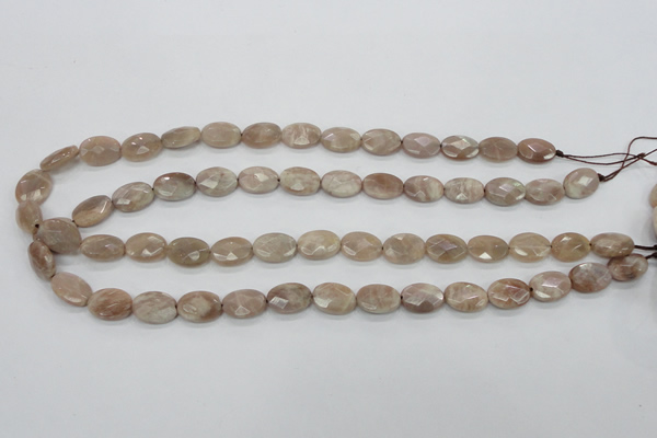 CMS34 15.5 inches 10*14mm faceted oval moonstone gemstone beads