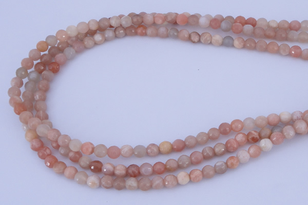 CMS353 15.5 inches 16mm faceted round natural pink moonstone beads