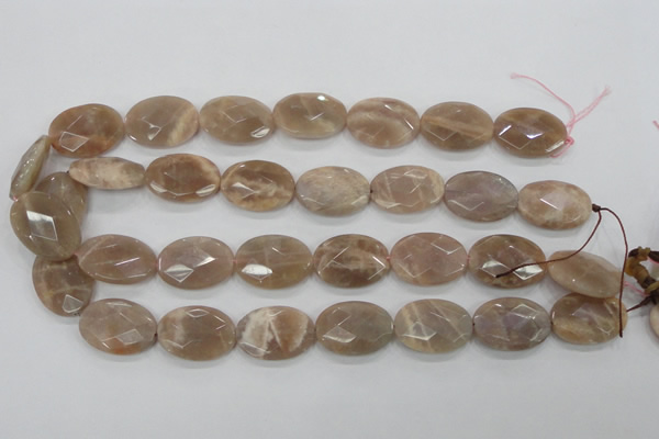CMS37 15.5 inches 18*24mm faceted oval moonstone gemstone beads
