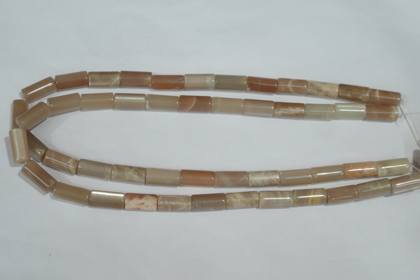 CMS516 15.5 inches 8*16mm tube moonstone beads wholesale