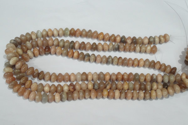 CMS519 15.5 inches 6*10mm rondelle moonstone beads wholesale