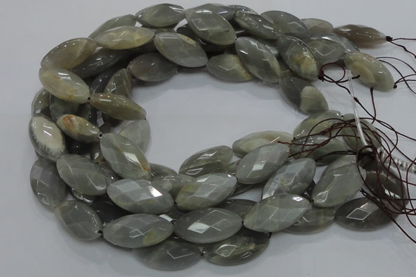 CMS52 15.5 inches faceted marquise 15*30mm moonstone gemstone beads