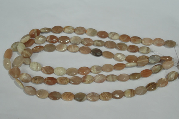 CMS545 15.5 inches 10*14mm faceted oval moonstone beads wholesale