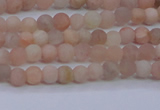 CMS600 15.5 inches 4mm round matte natural moonstone beads