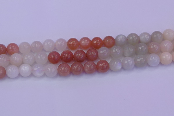 CMS634 15.5 inches 12mm round rainbow moonstone gemstone beads