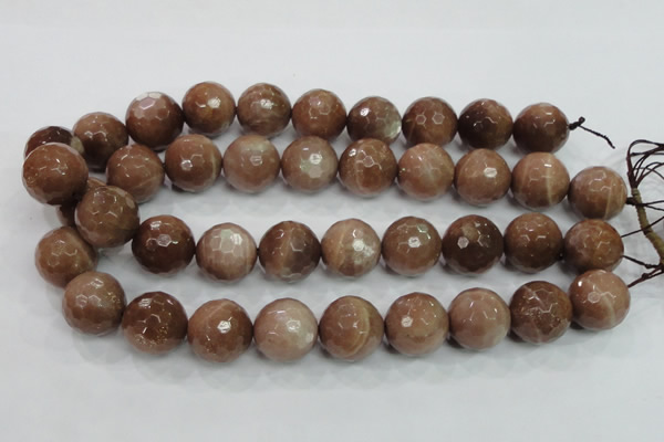CMS65 15.5 inches 20mm faceted round moonstone gemstone beads